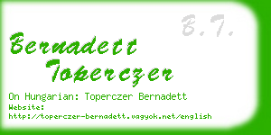 bernadett toperczer business card